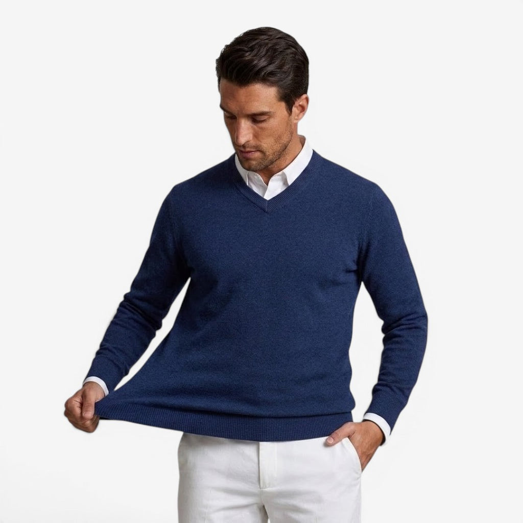 Jorvalore | Men's V-Neck Knit Jumper for Smart Casual Wear