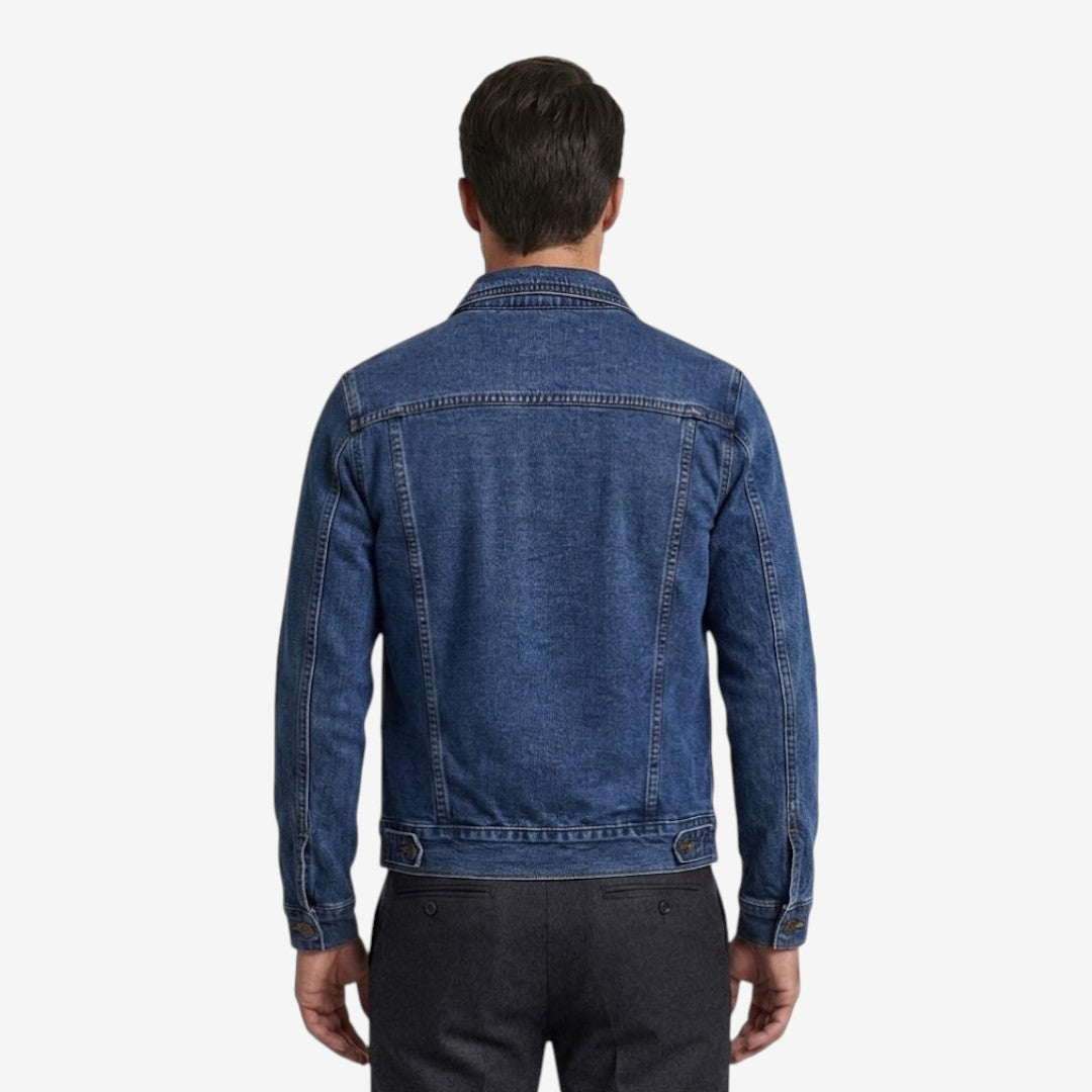 Jorvalore | Men’s Vintage Denim Jacket Slim Fit Classic Lapel