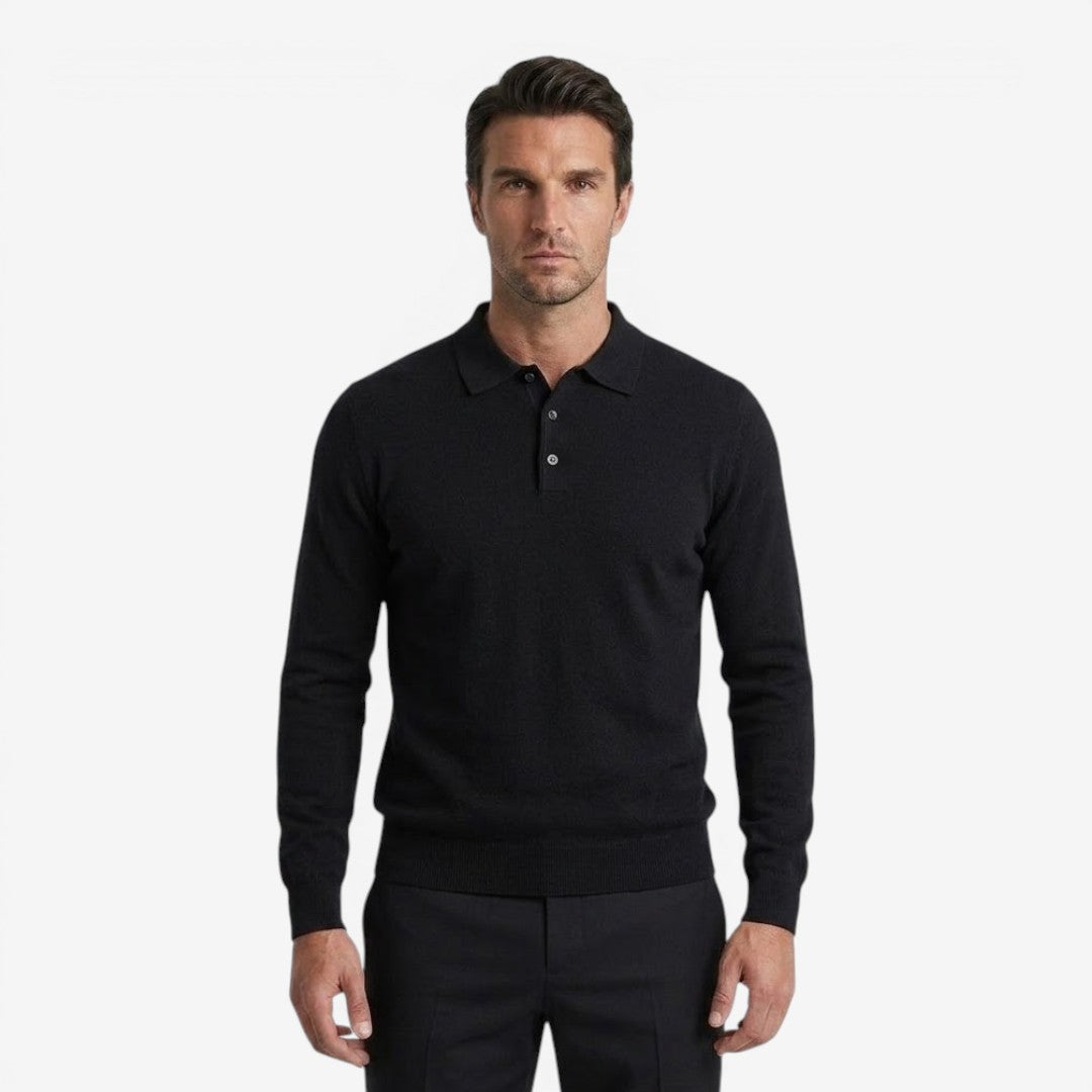 Jorvalore | Men's Warm Button-Up Knit Jumper Long Sleeve Collared