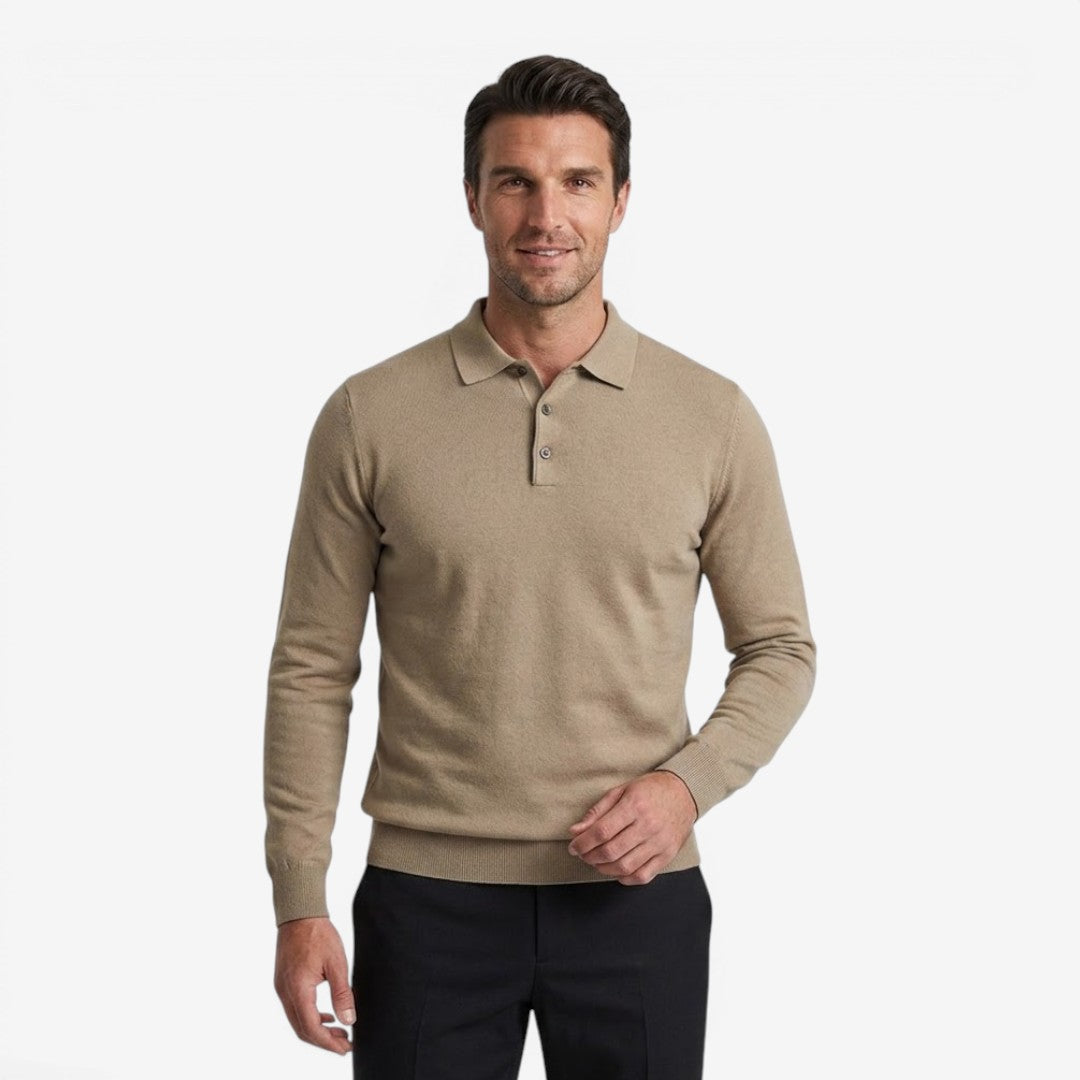 Jorvalore | Men's Warm Button-Up Knit Jumper Long Sleeve Collared