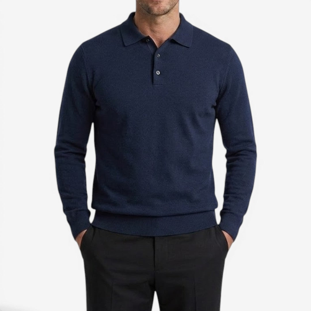 Jorvalore | Men's Warm Button-Up Knit Jumper Long Sleeve Collared