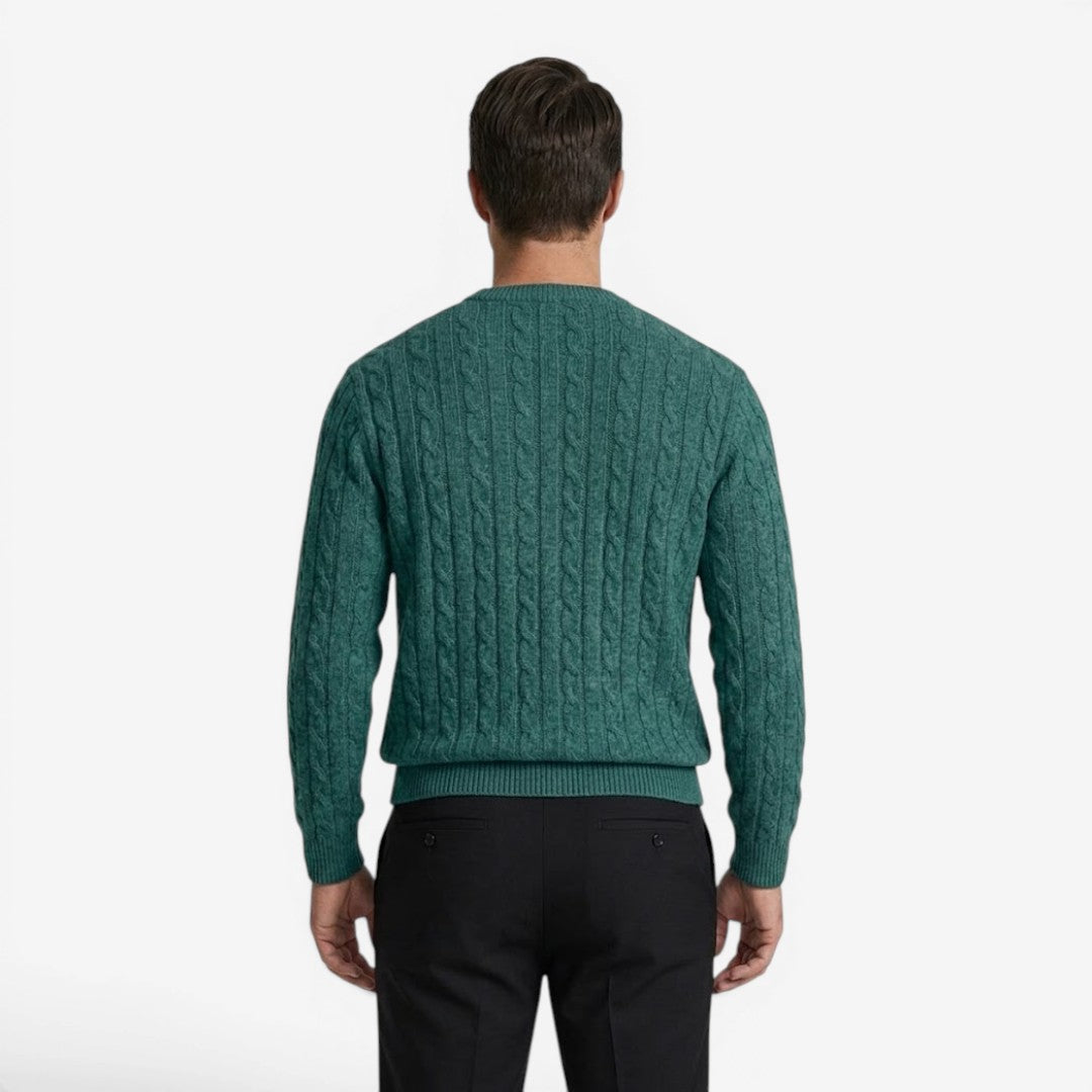 Jorvalore | Men's Warm Cable Knit Crew Neck Jumper