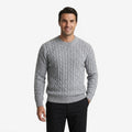 Jorvalore | Men's Warm Cable Knit Crew Neck Jumper