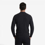 Jorvalore | Men's Warm Cable Knit Quarter Zip Jumper for Winter