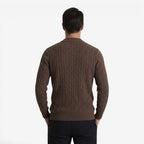 Jorvalore | Men's Warm Cable Knit Quarter Zip Jumper for Winter