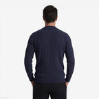 Jorvalore | Men's Warm Cable Knit Quarter Zip Jumper for Winter