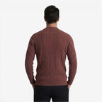 Jorvalore | Men's Warm Cable Knit Quarter Zip Jumper for Winter