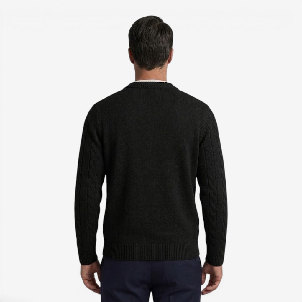 Jorvalore | Men's Warm Knit Button Cardigan with Pockets for Winter