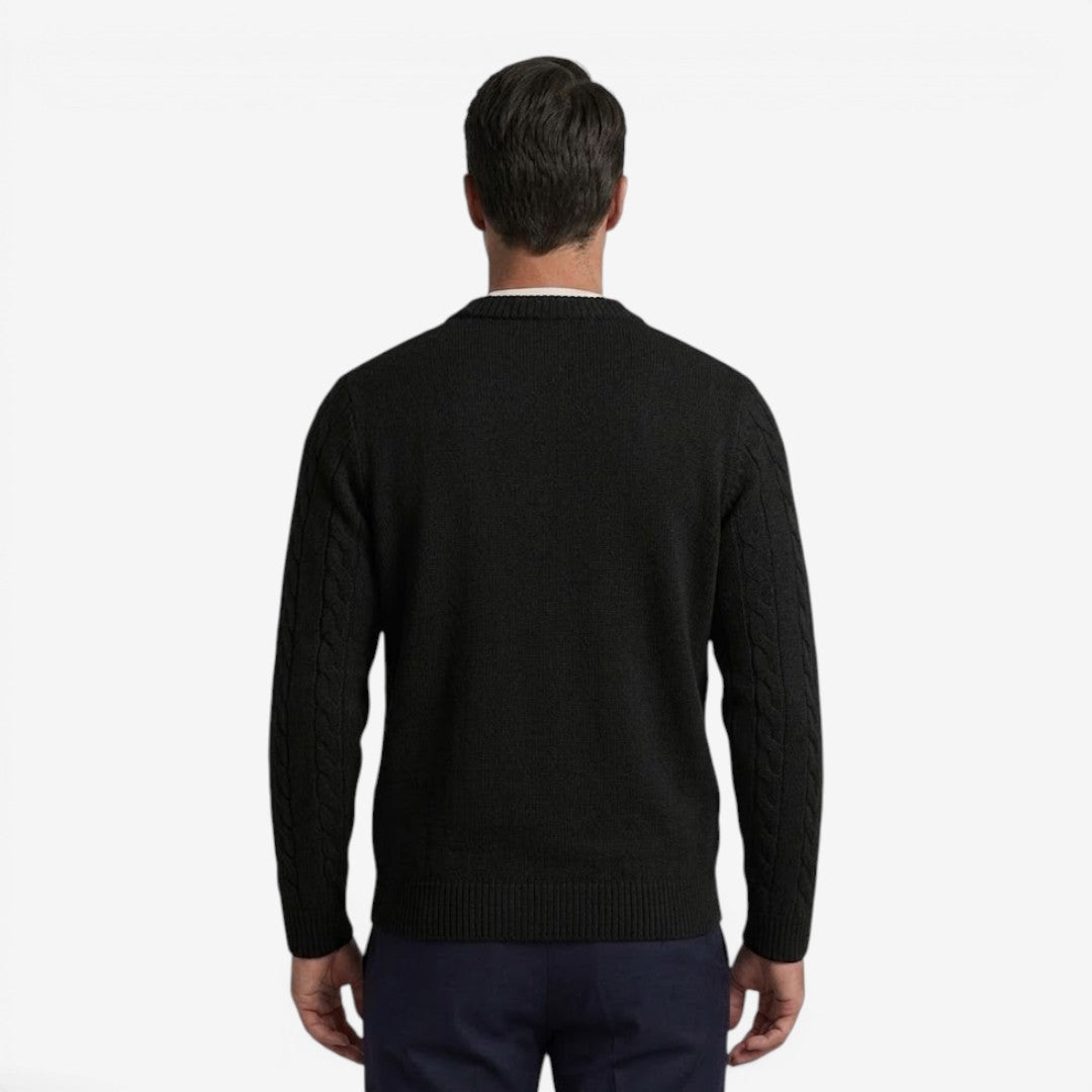 Jorvalore | Men's Warm Knit Button Cardigan with Pockets for Winter
