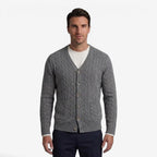 Jorvalore | Men's Warm Knit Button Cardigan with Pockets for Winter
