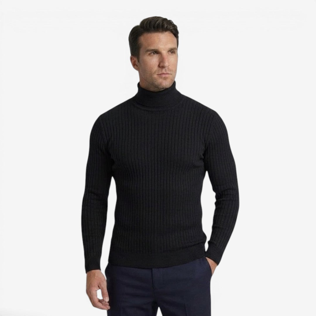 Jorvalore | Men’s Warm Knit Turtleneck Jumper Slim Fit for Winter