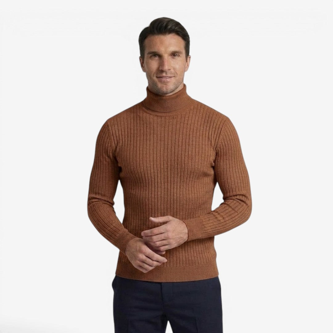 Jorvalore | Men’s Warm Knit Turtleneck Jumper Slim Fit for Winter