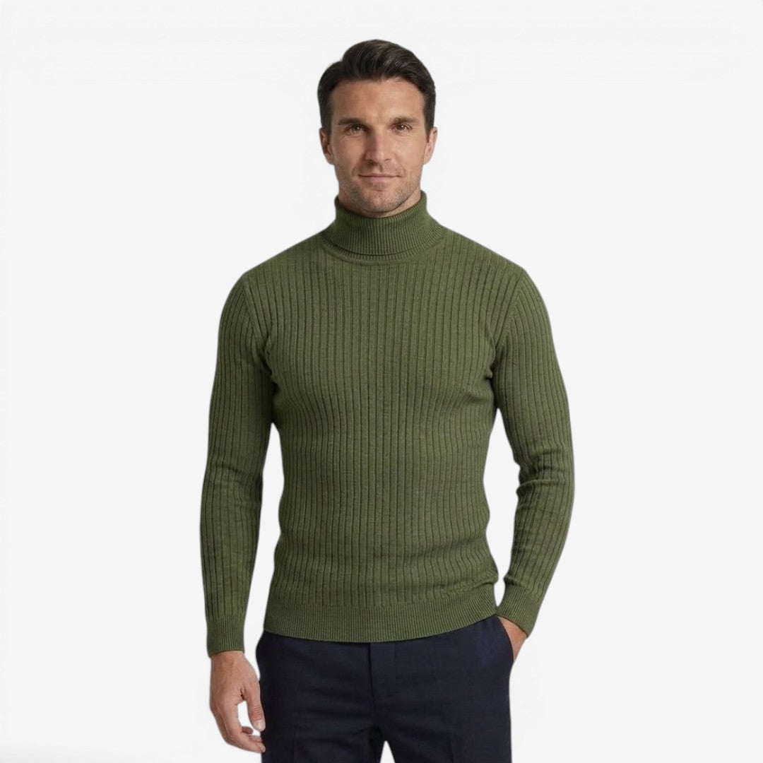 Jorvalore | Men’s Warm Knit Turtleneck Jumper Slim Fit for Winter