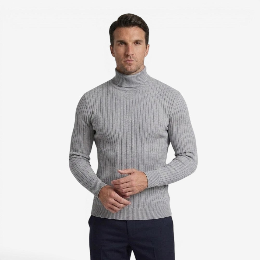 Jorvalore | Men’s Warm Knit Turtleneck Jumper Slim Fit for Winter