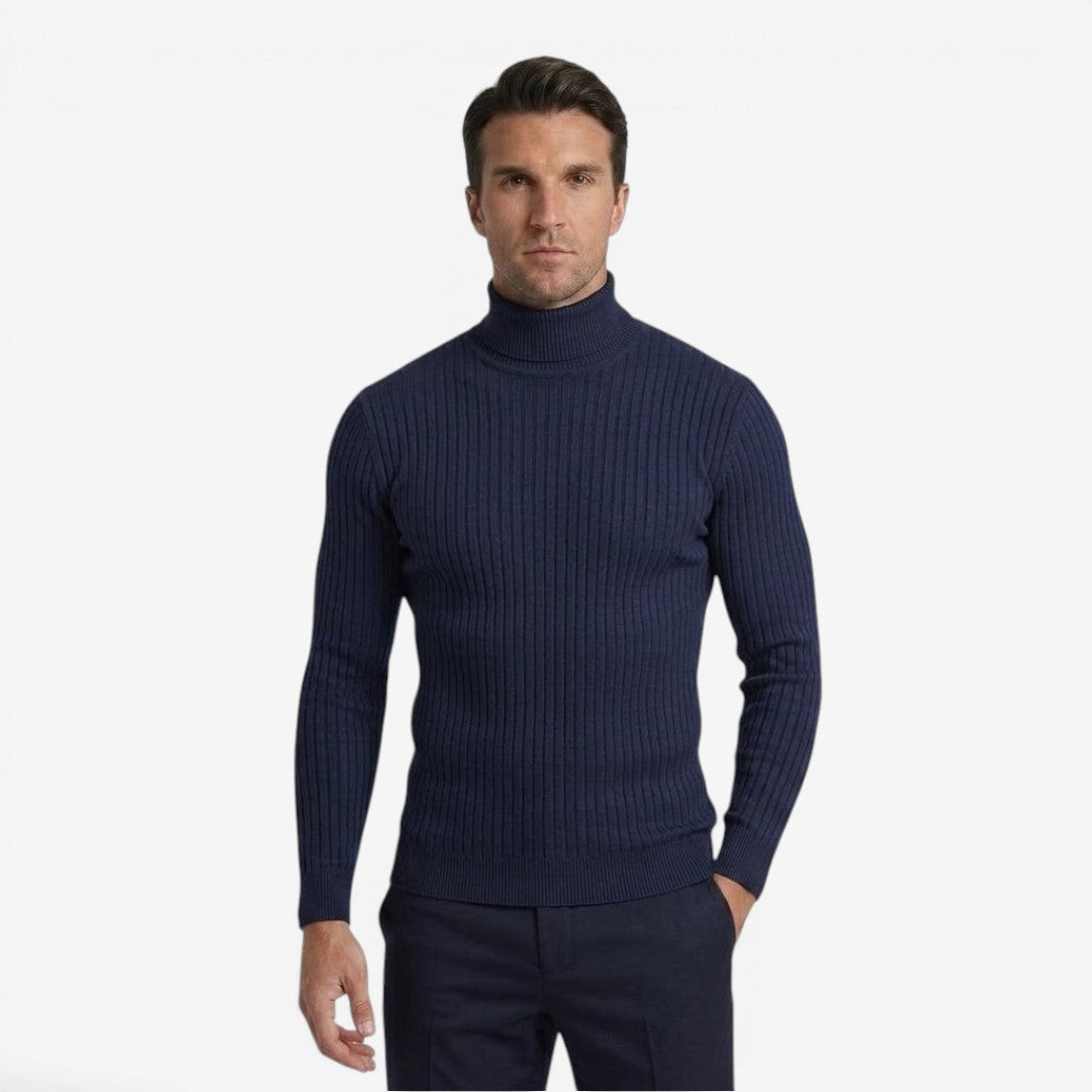 Jorvalore | Men’s Warm Knit Turtleneck Jumper Slim Fit for Winter