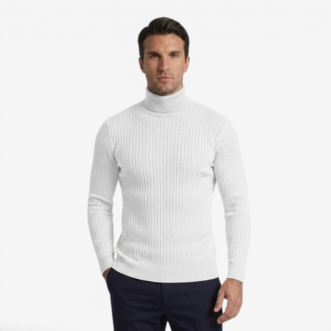Jorvalore | Men’s Warm Knit Turtleneck Jumper Slim Fit for Winter