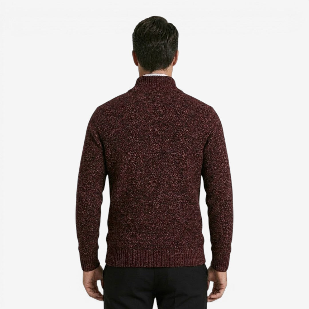 Jorvalore | Men's Warm Quarter Zip Knit Jumper for Fall and Winter