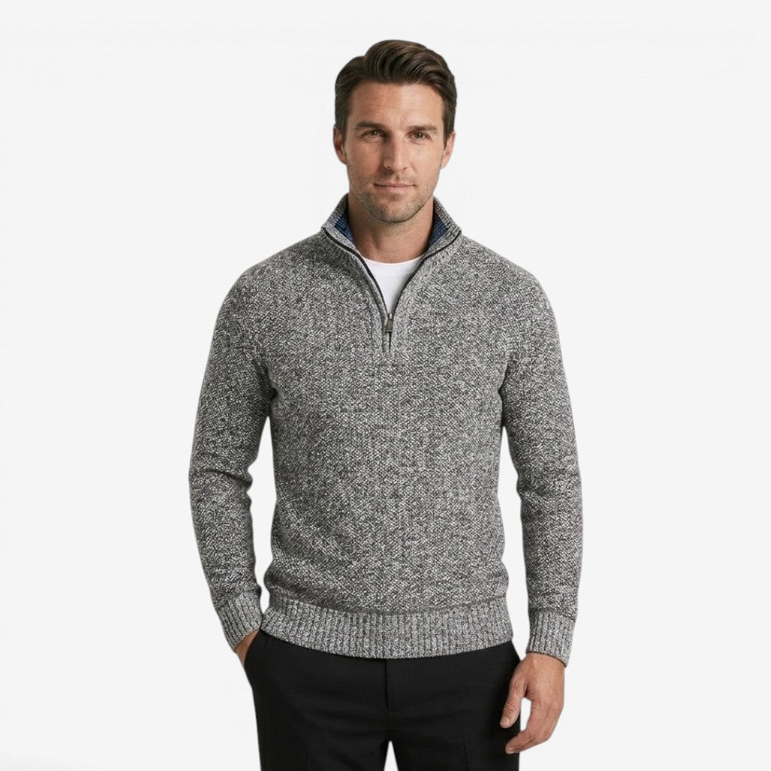 Jorvalore | Men's Warm Quarter Zip Knit Jumper for Fall and Winter