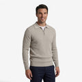 Jorvalore | Men's Warm Quarter Zip Knit Jumper with Stretch Comfort