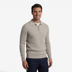 Jorvalore | Men's Warm Quarter Zip Knit Jumper with Stretch Comfort
