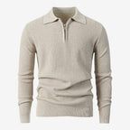 Jorvalore | Men's Warm Quarter Zip Knit Jumper with Stretch Comfort