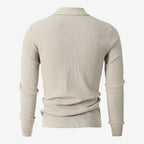 Jorvalore | Men's Warm Quarter Zip Knit Jumper with Stretch Comfort