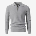 Jorvalore | Men's Warm Quarter Zip Knit Jumper with Stretch Comfort