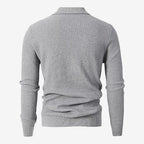 Jorvalore | Men's Warm Quarter Zip Knit Jumper with Stretch Comfort