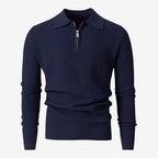 Jorvalore | Men's Warm Quarter Zip Knit Jumper with Stretch Comfort