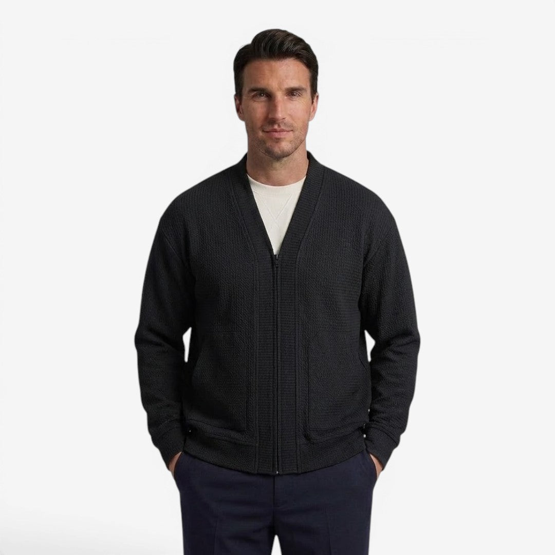 Jorvalore | Men's Zip-Up Knit Cardigan with Pockets for Everyday Comfort