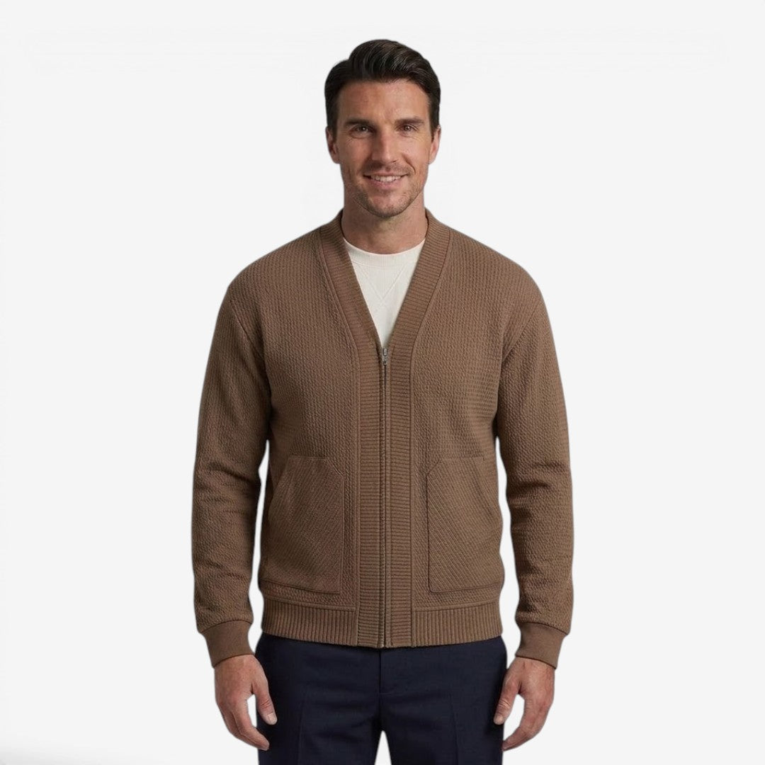 Jorvalore | Men's Zip-Up Knit Cardigan with Pockets for Everyday Comfort
