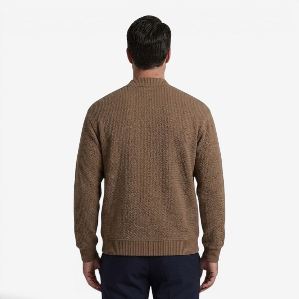Jorvalore | Men's Zip-Up Knit Cardigan with Pockets for Everyday Comfort