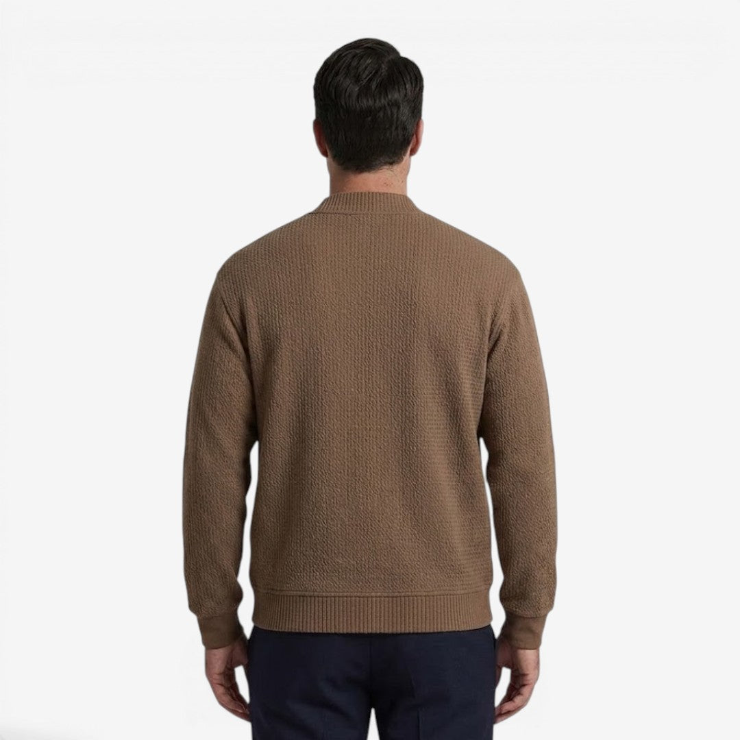 Jorvalore | Men's Zip-Up Knit Cardigan with Pockets for Everyday Comfort