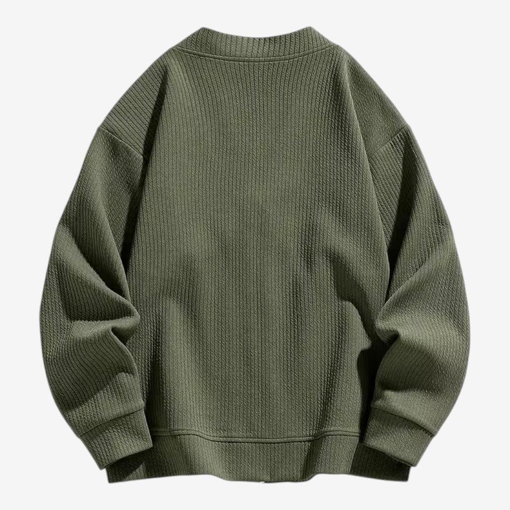 Jorvalore | Men's Zip-Up Knit Cardigan with Pockets for Everyday Comfort
