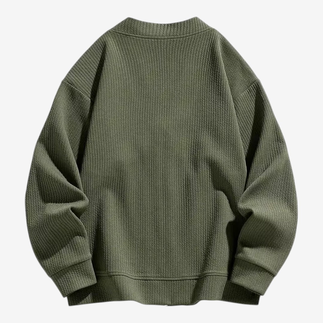 Jorvalore | Men's Zip-Up Knit Cardigan with Pockets for Everyday Comfort