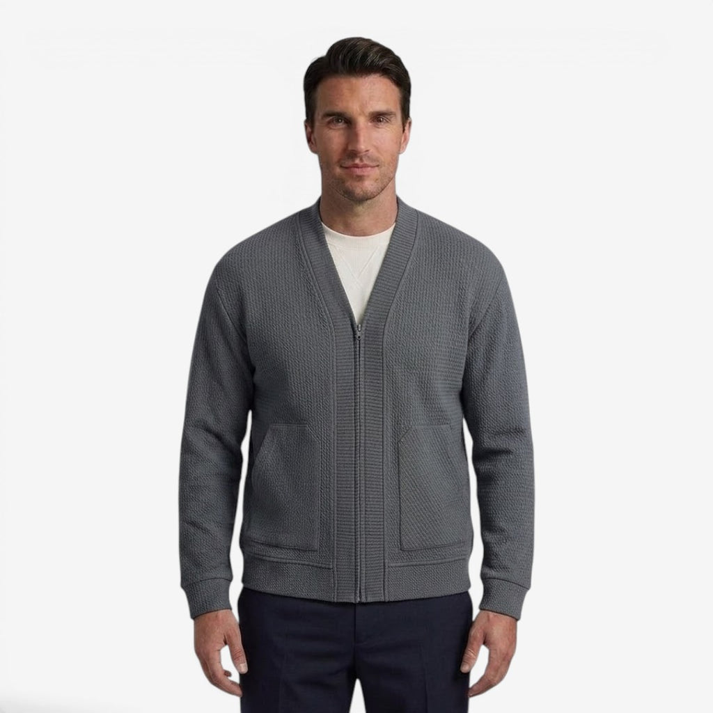 Jorvalore | Men's Zip-Up Knit Cardigan with Pockets for Everyday Comfort