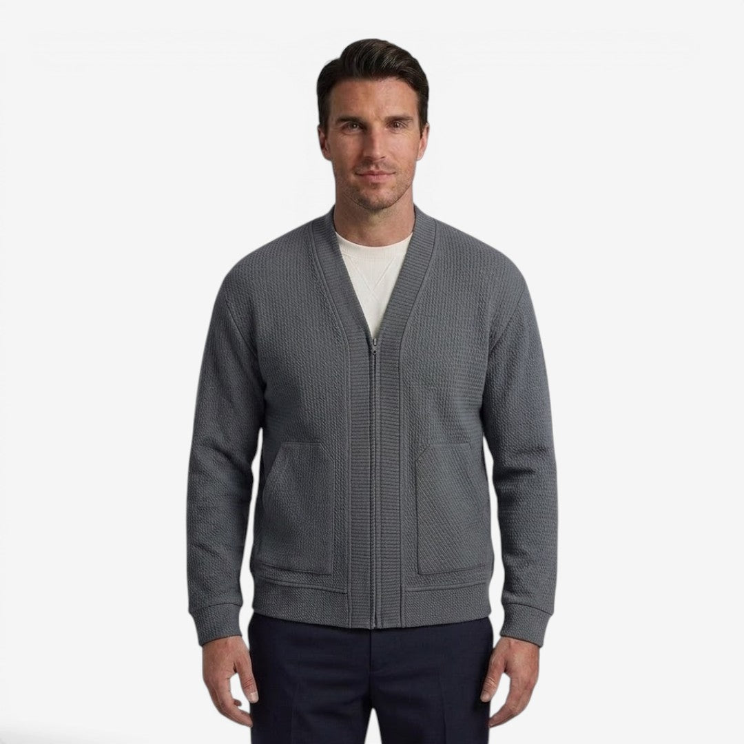 Jorvalore | Men's Zip-Up Knit Cardigan with Pockets for Everyday Comfort