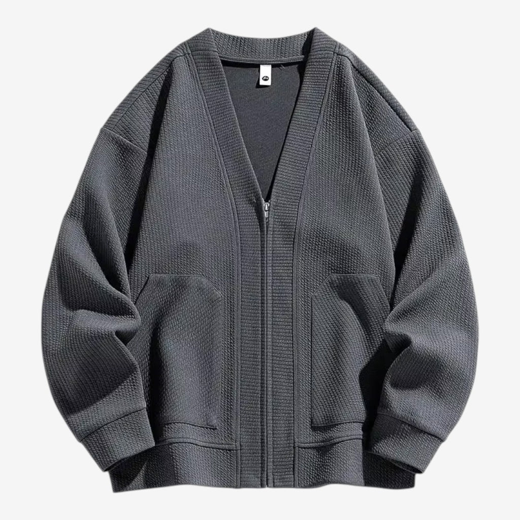 Jorvalore | Men's Zip-Up Knit Cardigan with Pockets for Everyday Comfort