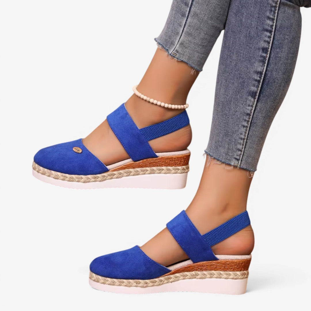 Jorvalore | Women's Closed Toe Gladiator Sandals with Wedge Heel