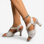 Jorvalore | Women's Comfortable Block Heel Sandals for Weddings and Events