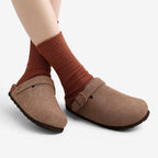 Jorvalore | Women's Comfortable Suede Clogs Adjustable Buckle Sandals