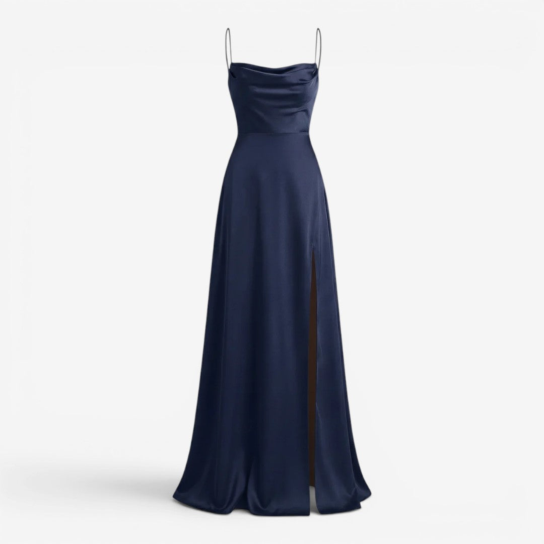 Jorvalore | Women's Maxi Dress Elegant Draped Side Slit Summer Dress