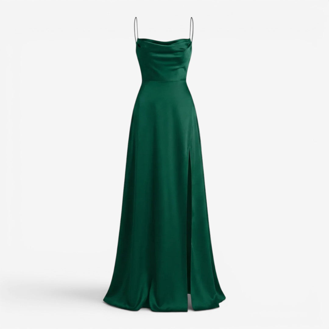 Jorvalore | Women's Maxi Dress Elegant Draped Side Slit Summer Dress