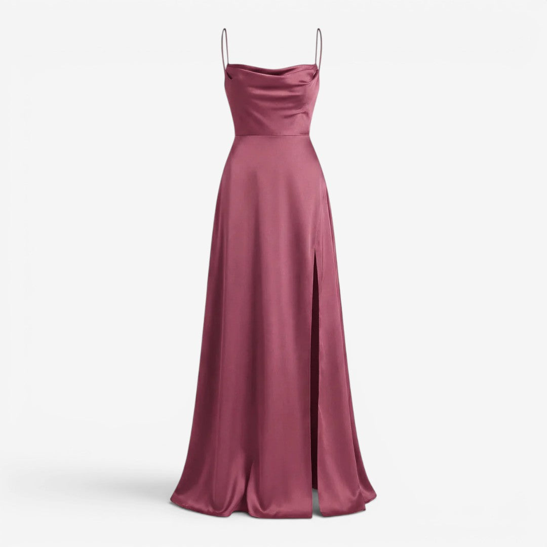 Jorvalore | Women's Maxi Dress Elegant Draped Side Slit Summer Dress