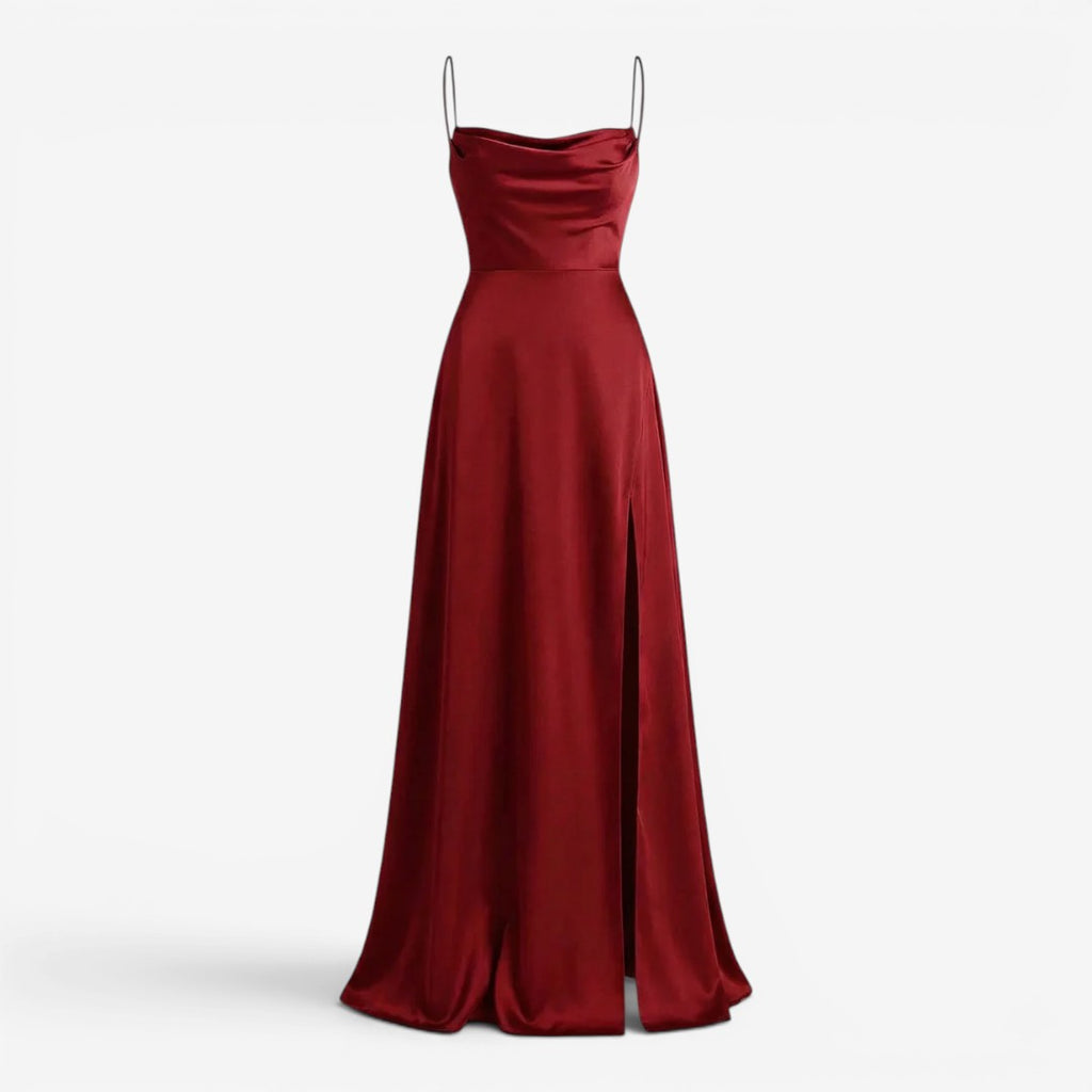 Jorvalore | Women's Maxi Dress Elegant Draped Side Slit Summer Dress