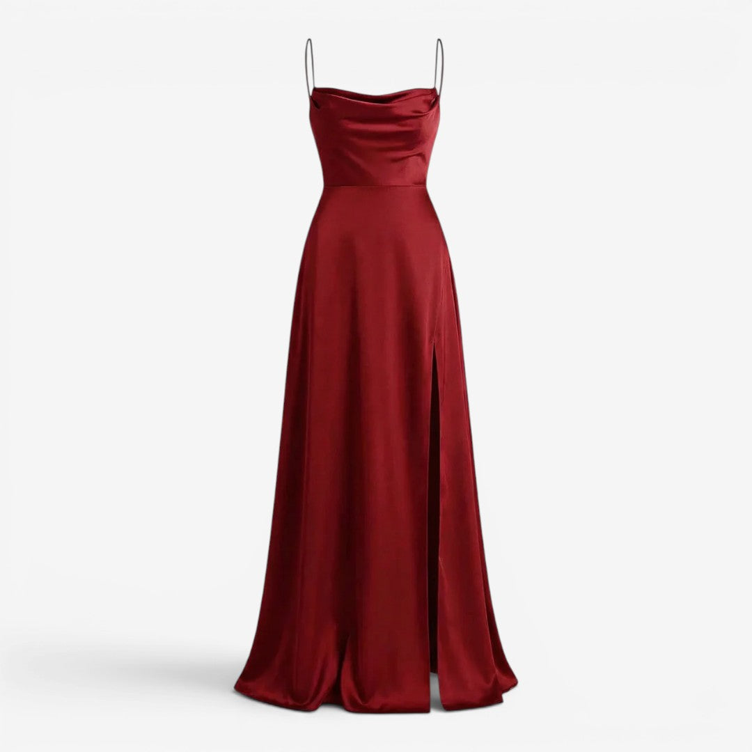 Jorvalore | Women's Maxi Dress Elegant Draped Side Slit Summer Dress