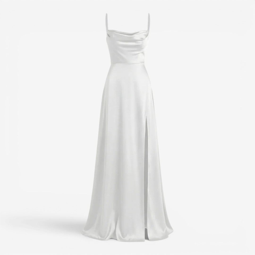 Jorvalore | Women's Maxi Dress Elegant Draped Side Slit Summer Dress