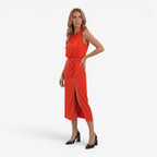 Jorvalore | Women's Sleeveless Summer Midi Dress Flattering Side Split