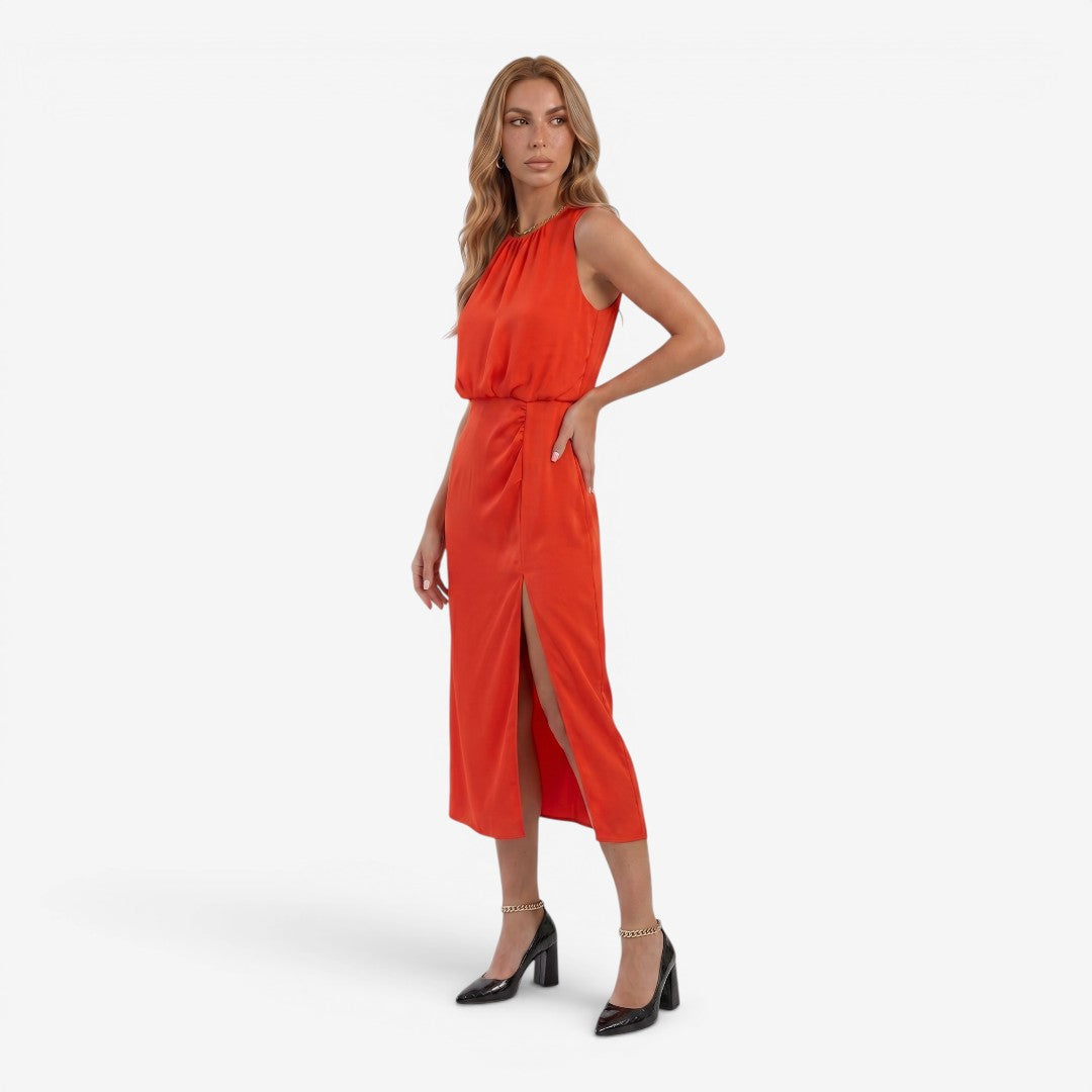 Jorvalore | Women's Sleeveless Summer Midi Dress Flattering Side Split