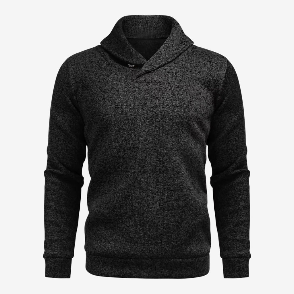 Jorvalore | Men's Breathable Mock Neck Sweatshirt with Button Collar